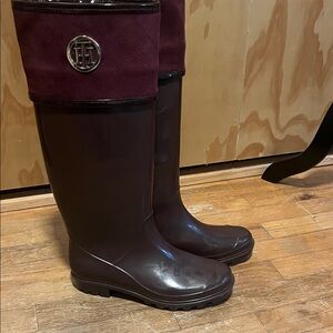 Tommy Hilfiger Dark Burgundy Rain Boots